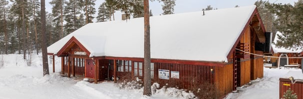 Dronebilde storhytte på ljøratunet