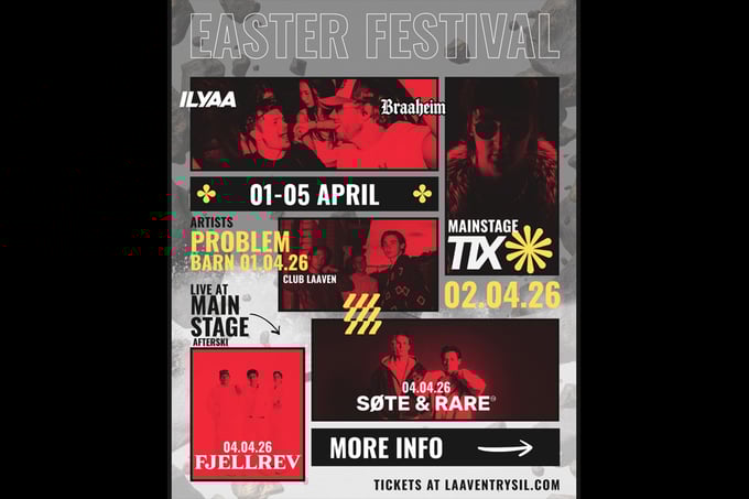 Poster artists for Easter at Laaven 2025