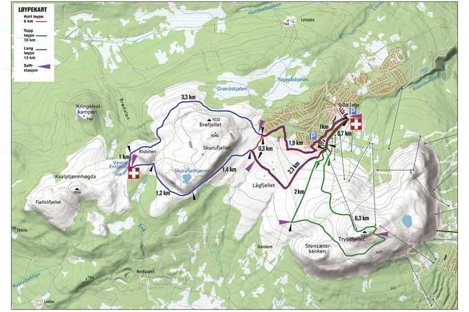 Løypekart Trysilrypa