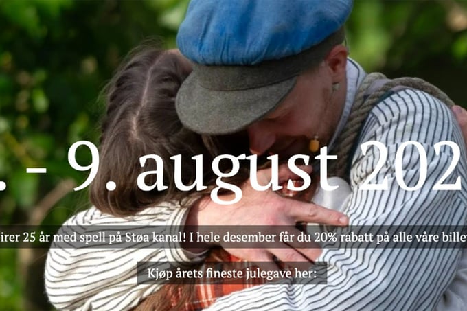 Plakat med billettinfo om Kanalspellet